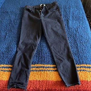 Super skinny ankle, high rise black jeans